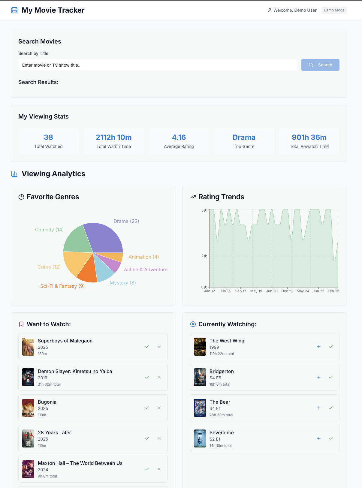 Movie Tracker screenshot